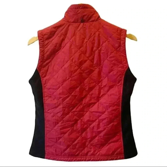 Eddie Bauer Quilted Vest Jacket Coat Red Black Sleeveless Outdoor Hiking XS - Picture 2 of 16